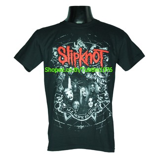 เสื้อยืดสุดเท่เสื้อวง Slipknot เสื้อยืดแฟชั่นวงดนตรี เสื้อวินเทจ สลิปน็อต SKT1506S---5XL