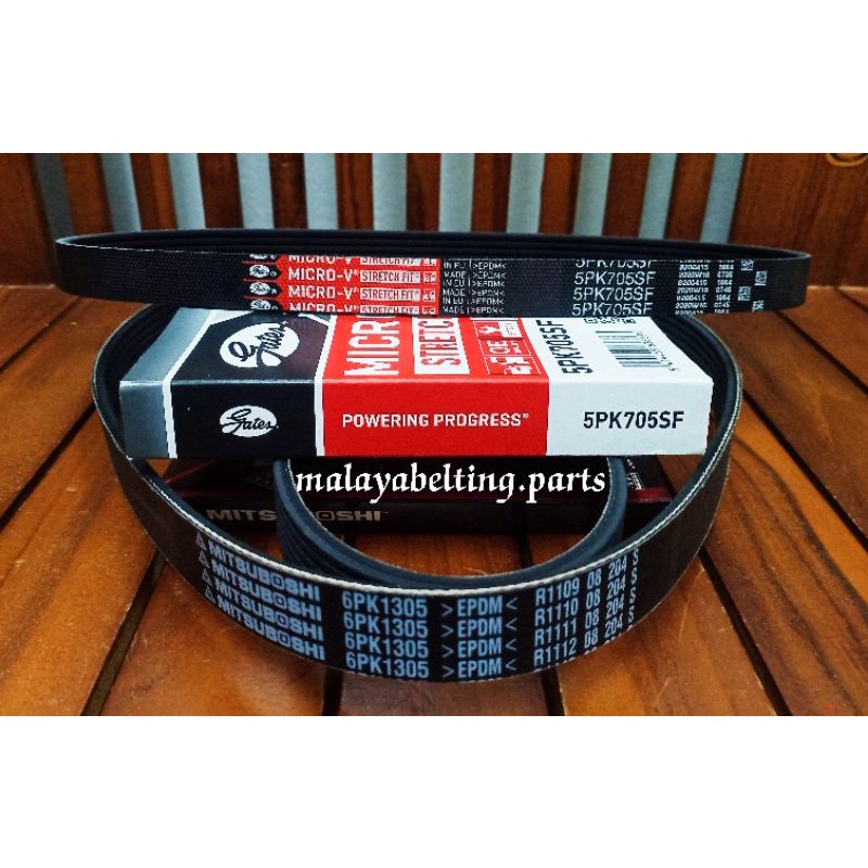 FORD FOCUS 1.8 / 2.0 16V(2004-) 5PK705 SF + 6PK1305 / FAN BELT GATES DAN MITSUBOSHI