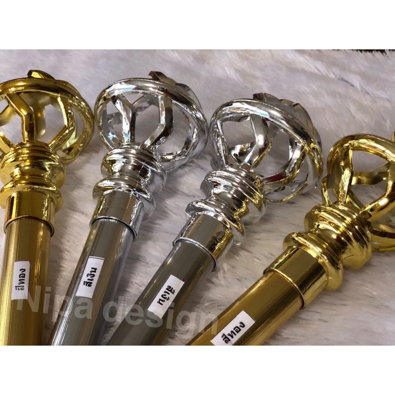 ชุดรางผ้าม่านตาไก่สีเงิน สีทองสุดหรู ติดตั้งใช้งานได้ทันที ราคาถูก✔️✔️