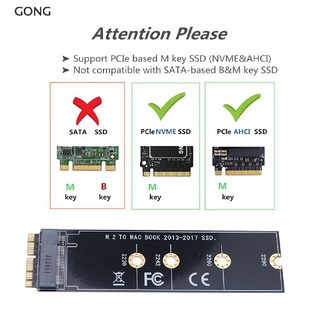 Go ขายดี การ์ดแปลง M.2 NVME SSD สําหรับ MacBook Air Pro 2013-2017 NVME/PCI-E SSD