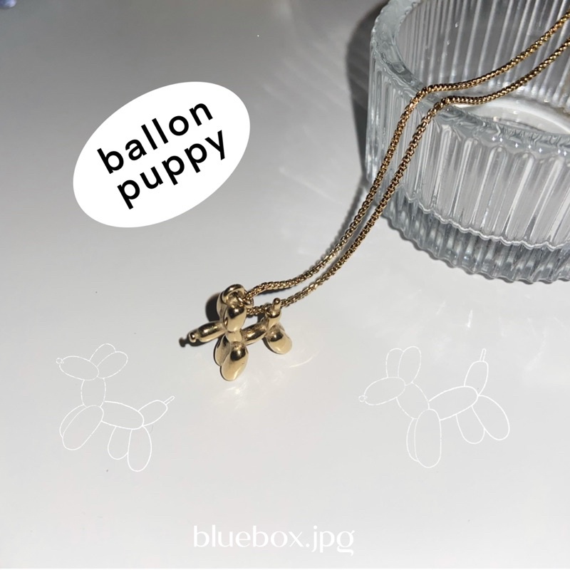 ballon puppy necklace 🐶💫 สร้อยคอจี้น้องหมาสุดคิ้ว เก๋มาก - Bluebox.jpg