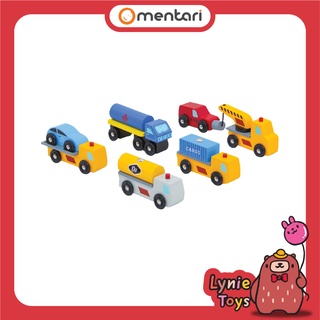 Mentari ของเล่นไม้ ชุดรถยกมอเตอร์เวย์ Motorway Haulage Set