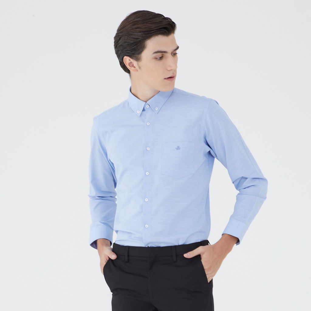 ARROW EASY CARE SHIRT เสื้อเชิ้ตทำงานแขนยาวสีฟ้าอ่อน ทรง SLIM FIT รหัส MACS961 LB
