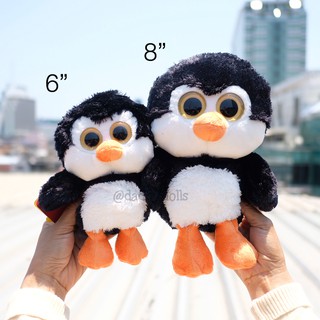 ตุ๊กตา Penguin เพนกวิน ตาโต ท่านั่ง 6/8นิ้ว Anee Park อานี ปาร์ค