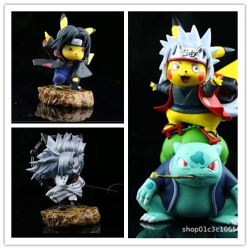 ฟิกเกอร์ตัวละคร Naruto Pikachu Series สําหรับเก็บสะสม เครื่องประดับรถยนต์