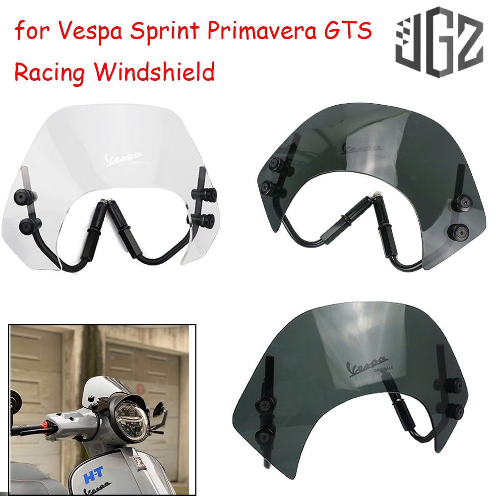 ชิลด์บังลม New Vespa ชิลด์ซิ่ง Sprint Primavera 150 GTS 300ชิวบังลม ชิวกันลม Windshield Acrylic Wind