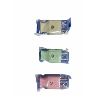 Zeberg 12ตัว ปลั๊กเสียบ ตัวผู้ ตัวเมีย เต้าเสียบไฟฟ้า 2ขาแบน ทองเหลืองแท้ NANAL