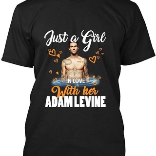 เสื้ ขายดี เสื้อยืด พิมพ์ลายอนิเมะ Just A Girl In Love With Her Adam Levine ของขวัญวันฮาโลวีนS-5XL