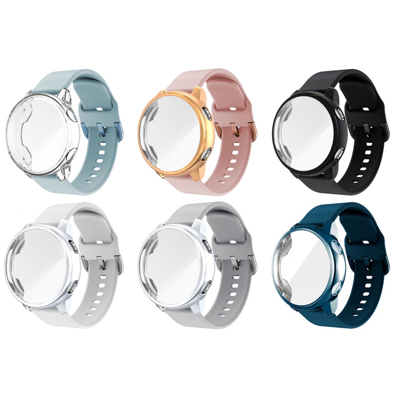 สาย + เคส สําหรับ Samsung Galaxy Watch Active 2 40 มม. 44 มม. Active R500 เคสกันกระแทก แบบเต็ม ซิลิโ