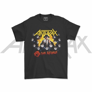 คอลูกเรือเสื้อยืดคอกลมAnthrax เสื้อยืด / ANTHRAX BAND Clothing / METAL ROCK BAND Clothing / V1ผ้าฝ้ายแท้