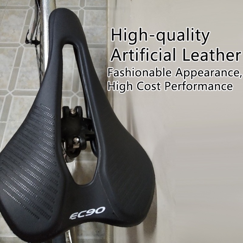 EC90 Road Bike Saddle Leather MTB Bicycle Seat Carbon Cushion