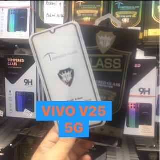 Vivo V23 5G /V25(5G)ฟิล์มกันรอย ฟิล์มกระจกนิรภัย แบบใส เต็มจอ ขอบดำ(Full glue)(Black)