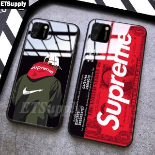 เคสกระจกนิรภัยกันกระแทกสําหรับ realme c11 เคส supreme