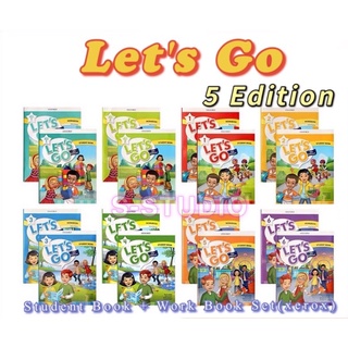 Lets Go Level 5th Edition SB+ WB 2Books Begin1 Level1. 2.4หนังสือเป็นของก็อป audio+video