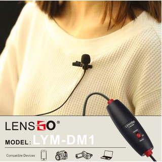 ไมโครโฟน LENSGO LYM-DM1 Mini Lavalier Microphone For Camera/Smartphone