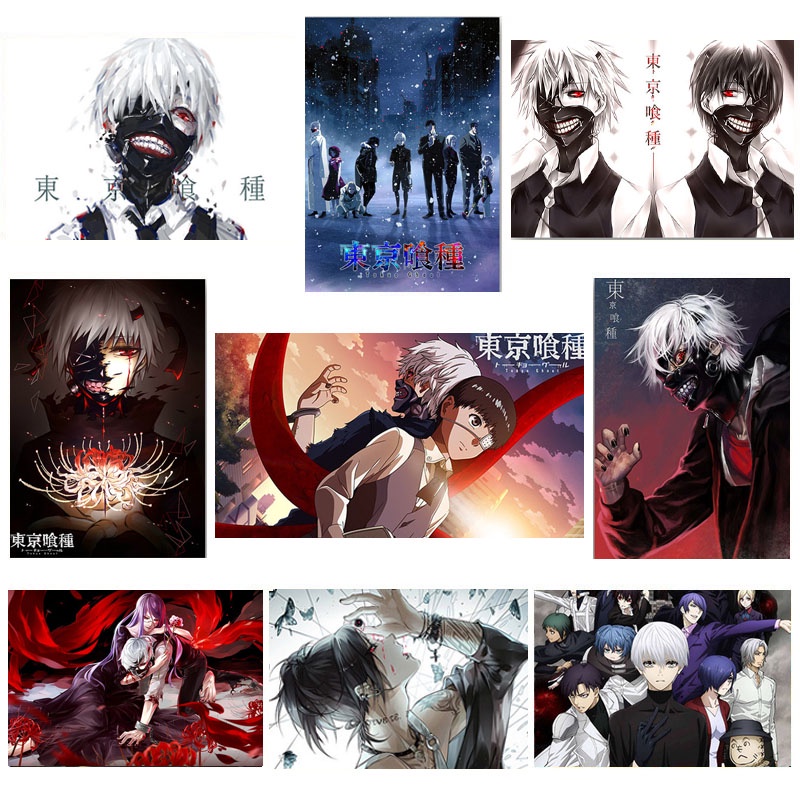 Scroll painting#Japanese Anime Tokyo Ghoul Animation Canvas Painting Wall  Art Picture Bedroom Living Sofa Quality Poster | Shopee Thailand