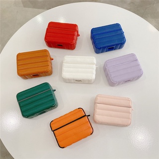เคสหูฟัง แบบนิ่ม สีพื้น สําหรับ AirPods 3 AirPods Pro 1/2