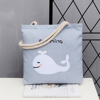 พร้อมส่ง กระเป๋าผ้า แคนวาส Canvas Bag กระเป๋าผ้าสะพายข้าง กระเป๋าแฟชั่น สไตล์เกาหลี