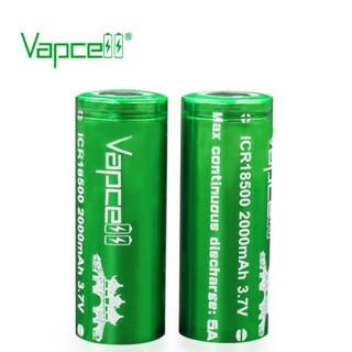 Vapcell ICR18500 2000mAh 3.7V 5A(2ก้อน)