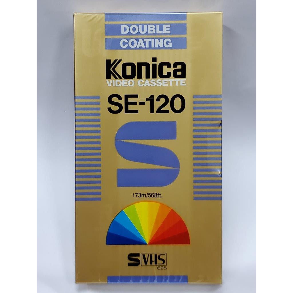 Konica   Video  Cassette  SE-120   ม้วนเทป  วิดีโอ  ความยาว 120 นาที    สำหรับใช้กับกล้องและเครื่องเล่นวิดีโอเทป  S-VHS