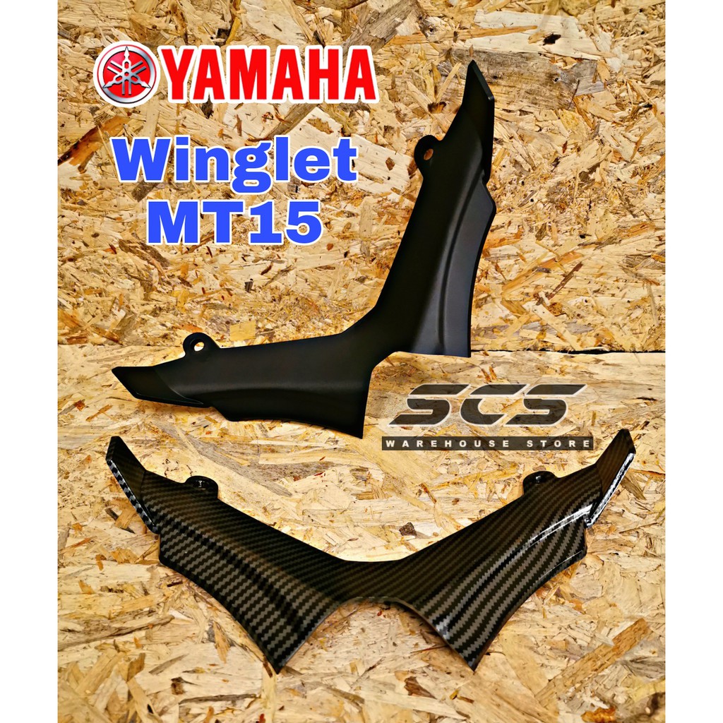 Winglet ABS Yamaha MT15 2020 อุปกรณ์ป้องกันเครื่องยนต์Visorหม้อน้ําCrash Barคาร์บอนMTอะไหล่ใหม่ลม