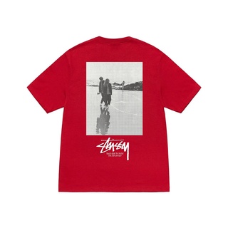 เสื้อยืดพิมพ์ลายแฟชั่น STUSSY เสื้อยืด ตัวสั้น รัดรูป