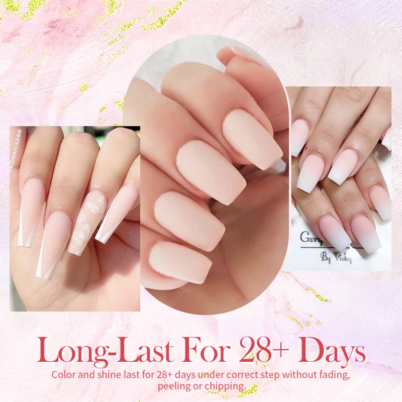 Born PRETTY ยาทาเล็บเจล เจลลี่ มิลค์กี้ สีขาวนู้ด โปร่งแสง UV LED 10 มล. สีชมพูน้ําแข็ง สําหรับตกแต่งเล็บ - รูปที่ 4