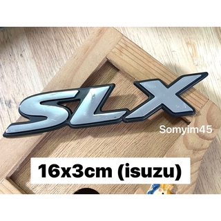 โลโก้SLX สีเงินขอบดำ/ขนาด 16x3cm สติ๊กเกอร์ติดรถยนต์#เพลทแต่งรถ #Logo Sticker