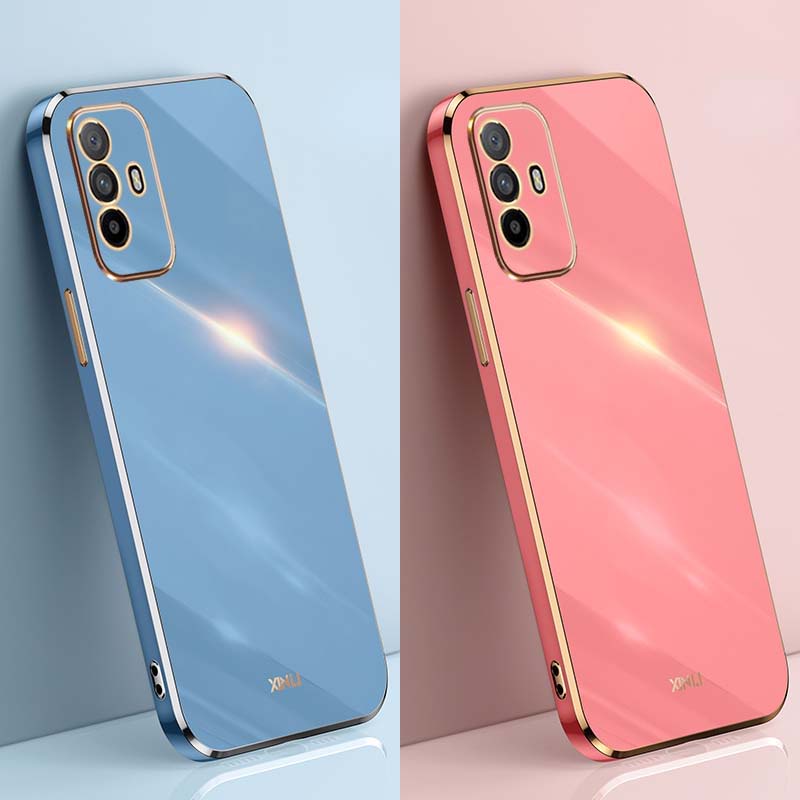 เคสชุบสี่เหลี่ยมสําหรับOppo A96 A95 A94 A93 A93s 5G A92 A92sซิลิโคนอ่อนนุ่มปกหลัง