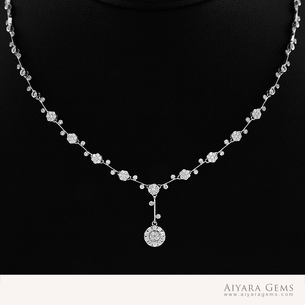 สร้อยคอเพชรแท้ 1.35  กะรัต  น้ำ  98 VVS2 (SN-00988)