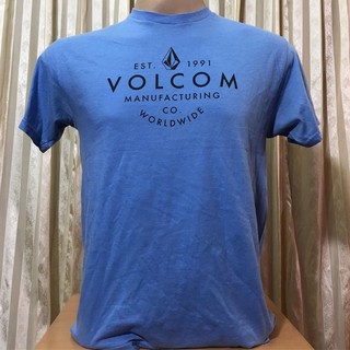 เสื้อยืดผ้าฝ้ายพิมพ์ลายแฟชั่นเสื้อยืดสเก็ตมือสอง VOLCOM Size M มือ2