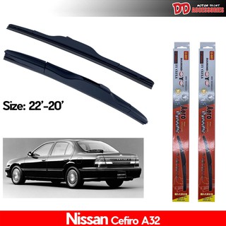 ที่ปัดน้ำฝน ใบปัดน้ำฝน ซิลิโคน ตรงรุ่น Nissan Cefiro A32 1996 ไซส์ 22-20 ยี่ห้อ Diamond กล่องแดง