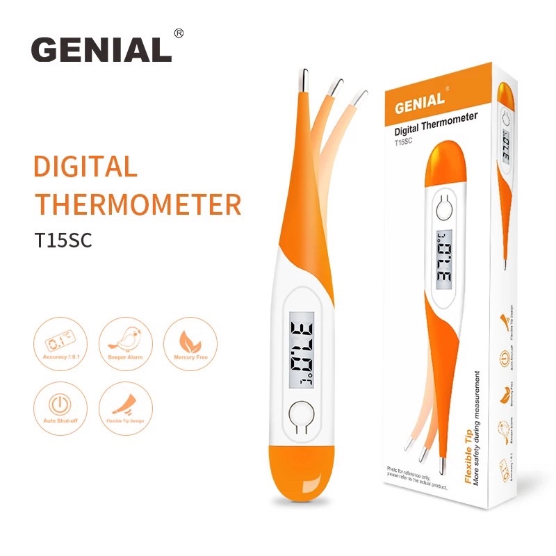 ปรอทวัดไข้ดิจิตอล ยี่ห้อ GENIAL รุ่น T17 (รุ่นใหม่) 2024
