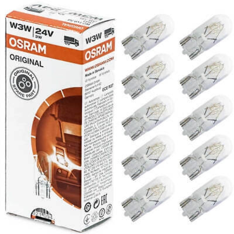 หลอดเสียบ หลอดไฟหรี่ OSRAM T10 24V 5W W5w (2845) | Shopee Thailand