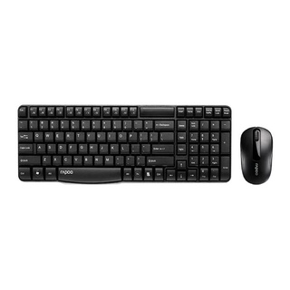 RAPOO X1800S Wireless Keyboard &amp; Mouse (คีย์บอร์ดและเมาส์) -Black Model : KB-X1800S-BK