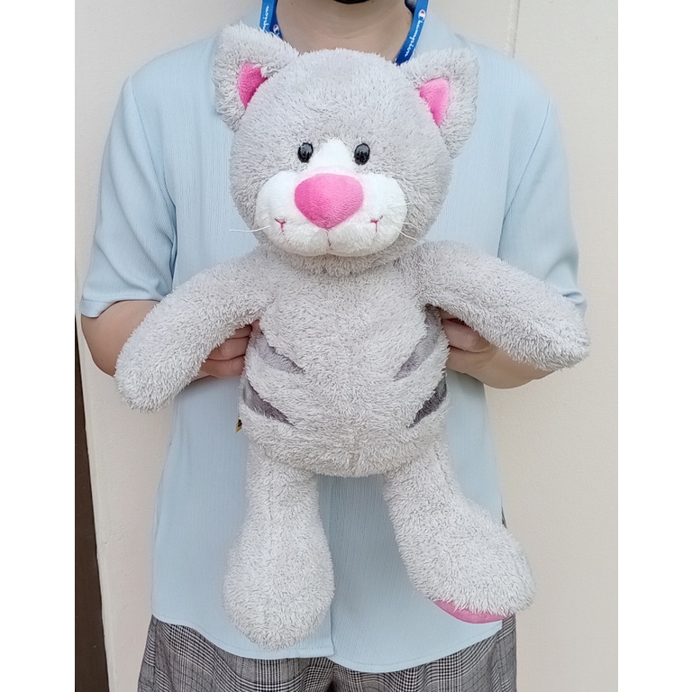 ตุ๊กตาแมวบิ้วอะแบร์ Build A Bear Snazzy Gray Pink Kitty Cat ขนาด 17 นิ้ว ป้าย Build A Bear