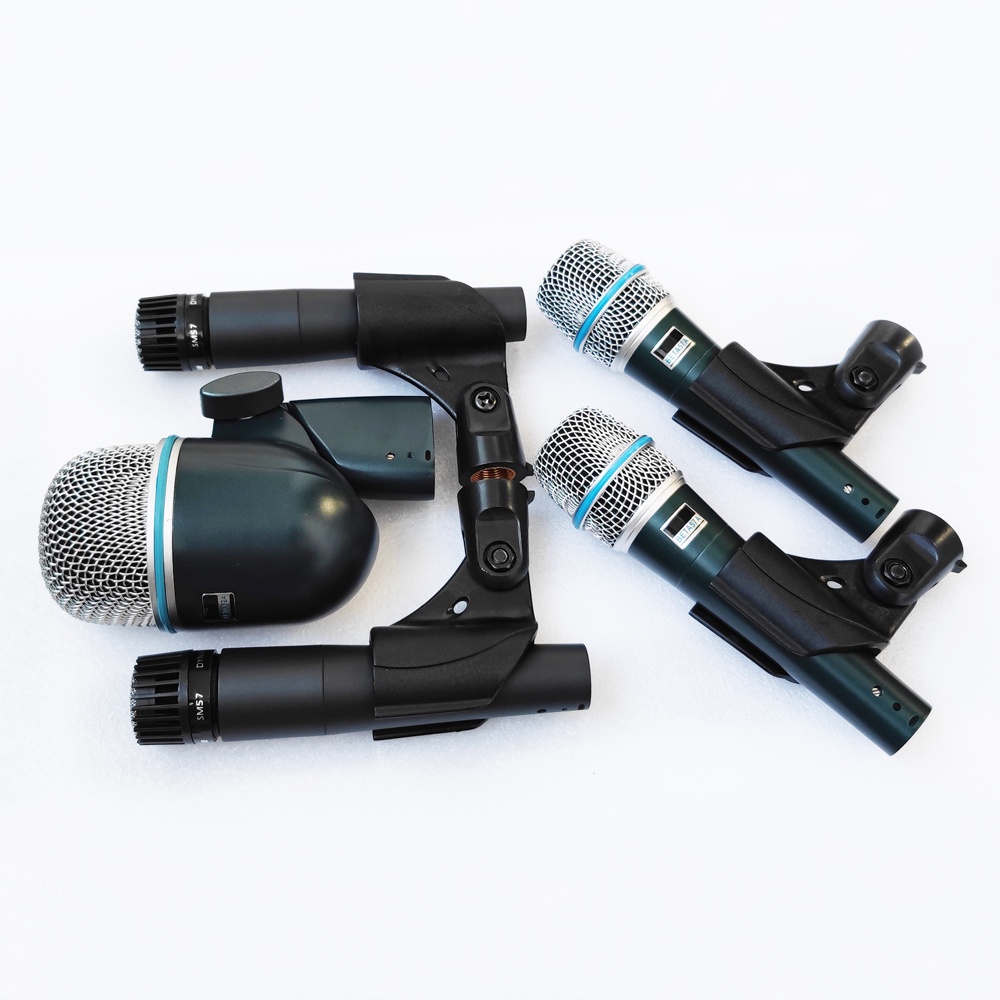 BKick snare tom drum microphone kit set Beta52a Beta57a sm57 instrument percussion dynamic mic