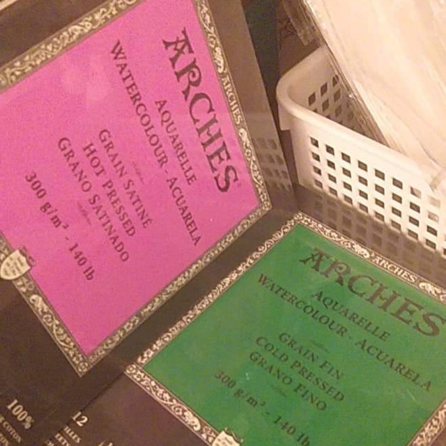 หนังสือ - ARCHES AQUARIUM กระดาษวาดภาพสีน้ํา 185gsm/ 300gsm คอตตอน 100%