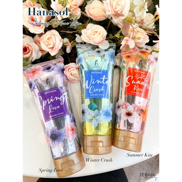 Hanasol Whitening Perfume Lotion “ ฮานาโซล ไวท์เทนนิ่ง เพอร์ฟูม โลชั่น เซรั่ม 220 ml