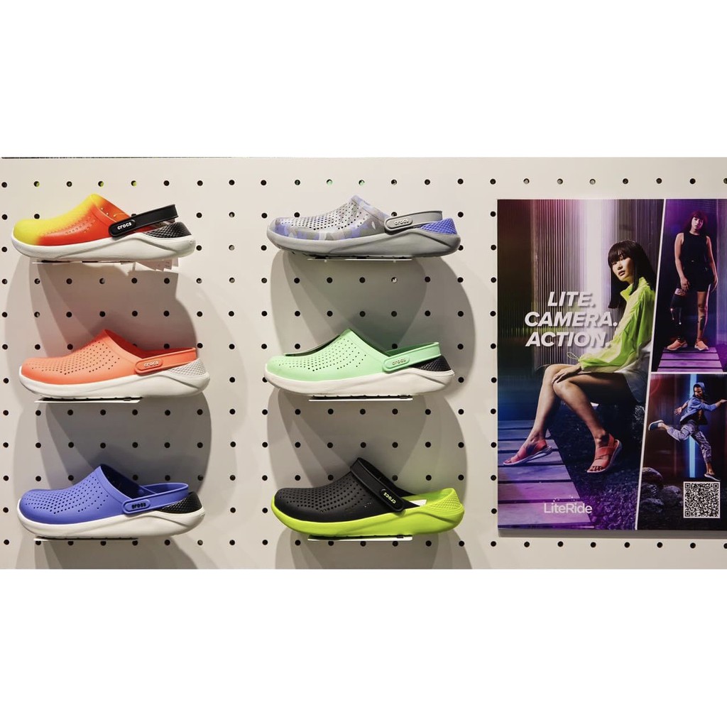 Crocs LiteRide Clog สินค้าเกินออเดอร์ พร้อมส่ง ราคาถูกกว่า Shop รองเท้าแตะรัดส้น ใส่ได้ทั้งหญิงและชาย รองเท้าCrocsแท้