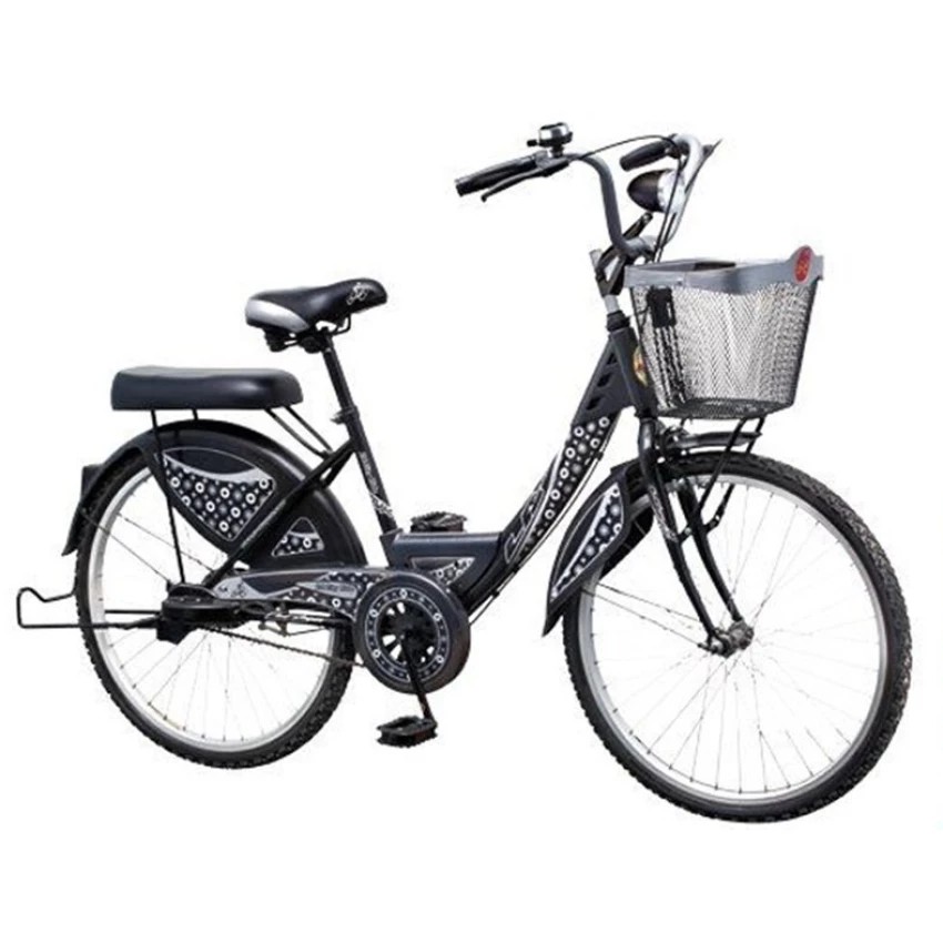 LA Bicycle จักรยาน รุ่น 24" city Alloy Rim steel fender - Black