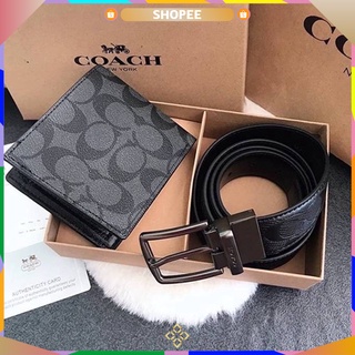 🥳เซตเข็มขัด+กระเป๋าเงิน Coach งานดีมากไม่ต้องกังวลเลยค่ะ🥳*พร้อมส่งทุกวัน*