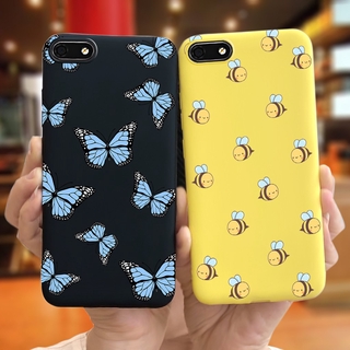 เคสโทรศัพท์ซิลิโคนลายผีเสื้อสําหรับ Huawei Y3 2017 2018 Y5 Y6 Y7Pro Prime 2019 Y9S Y6S Y5P Y6P Y7P Y7A 2020