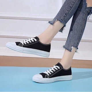 054 canvas shoes รองเท้าผ้าใบสตรีรองเท้าผ้าใบรองเท้านักเรียนรองเท้าผู้หญิงคลาสสิกใส่สบาย ระบายอากาศดี