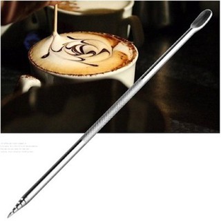 ปากกา วาดลาย ลาเต้ อาร์ต สแตนเลส (Latte art pen) แบบหัวแข็ม 13.5 ซม.1610-207