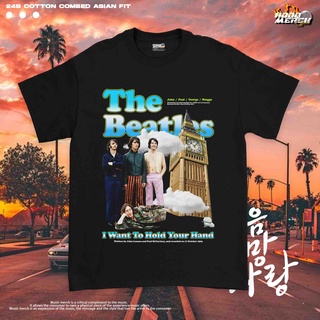 ถูกสุดๆเสื้อยืดแขนสั้น พิมพ์ลาย THE BEATLES Music สําหรับผู้ชายรหัสเต็ม