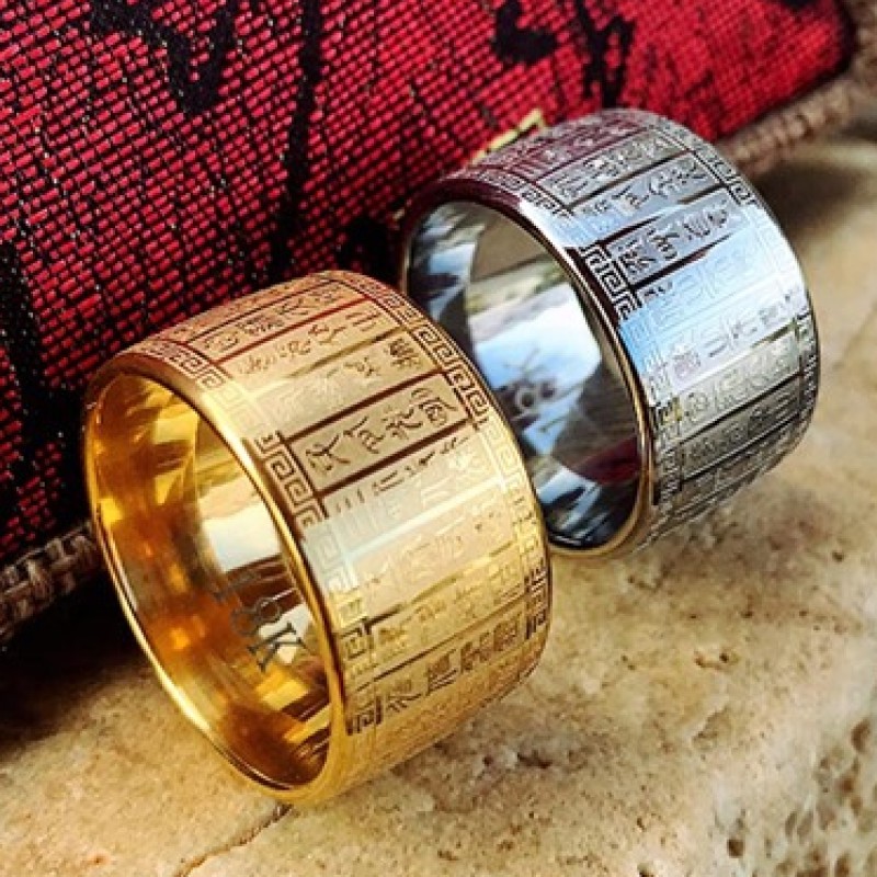 แหวนหัวใจพระสูตร แหวนหฤทัยสูตร แหวนหทัยสูตร แหวนพระสูตร แหวนพระคาถา แหวนสีทอง แหวนสีเงิน หมุนได้ แหวนพระ