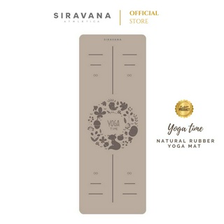 SIRAVANA เสื่อโยคะ PU ยางพาราแท้ 100% รุ่น Yoga Time / Natural Rubber Yoga Mat