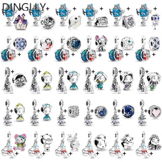 Dinglly จี้ลูกปัด รูปเจ้าหญิง หมีน้อย ลิโล่ สติทช์ เครื่องประดับ DIY 2 ชิ้น ต่อชุด