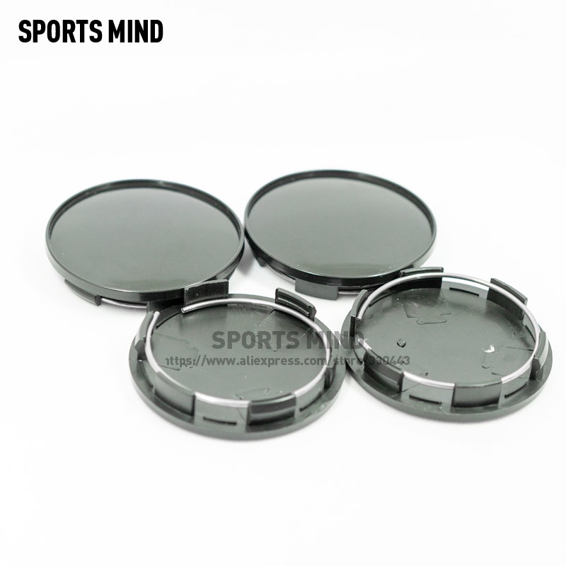 4 ชิ้น/ล็อต 68 มม.ไม่มีโลโก้ศูนย์ล้อ Hub Caps สีดํา SILVER GREY ล้อ Hub Cover Stylish Hard สวมใส่เปลี่ยนฝุ่น Cove